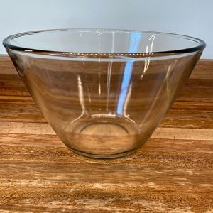 ANCHOR HOCKING CONTEMPORARY GLASS SERVING BOWL NO SPLASH MIXING BOWL